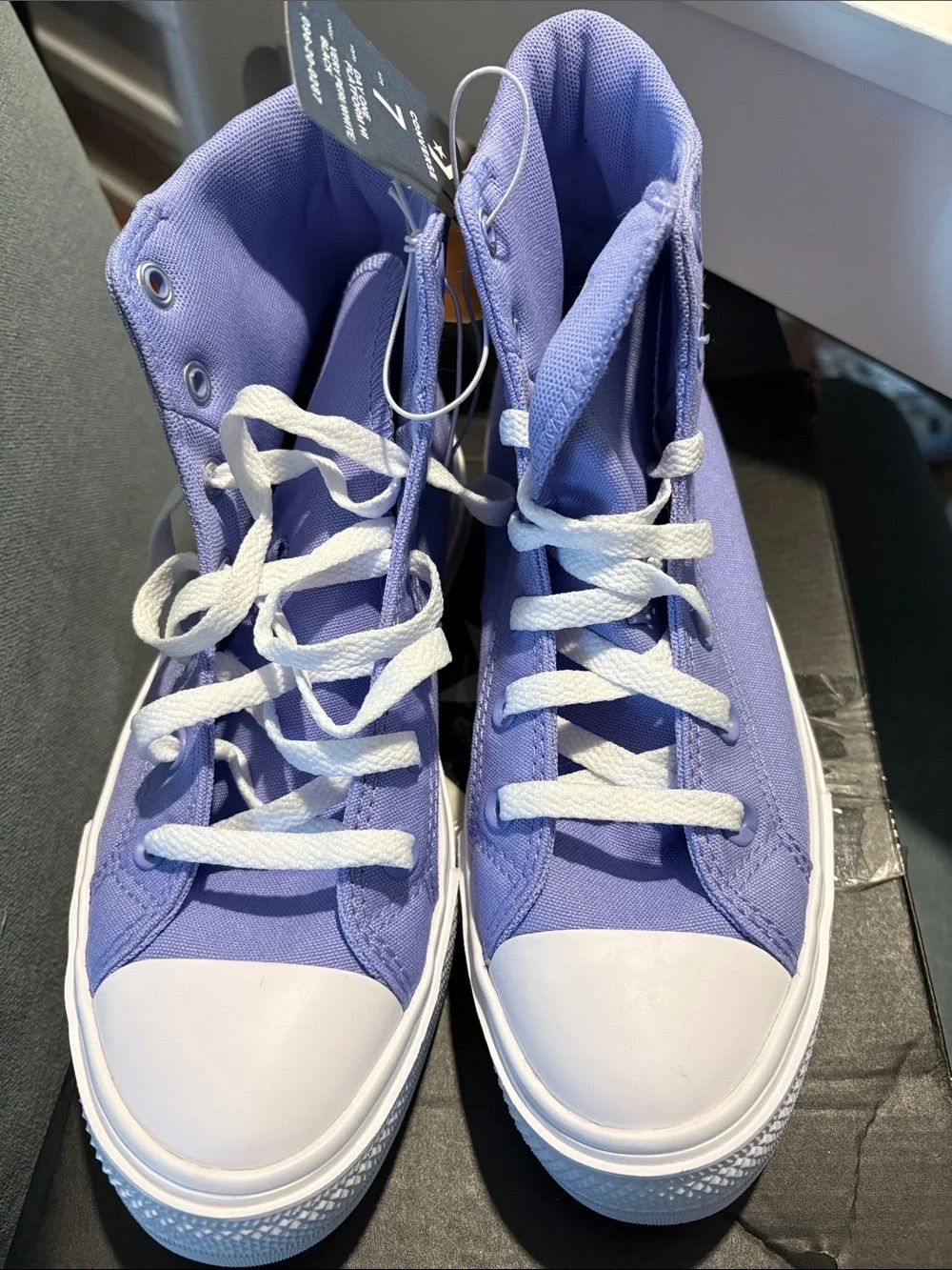 Converse -  Women's Platform High Top Sneakers - Peri Blue